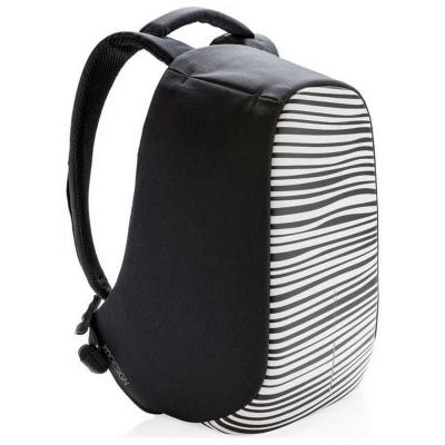 14" Bobby compact anti-theft backpack, Zebra, P705.651
