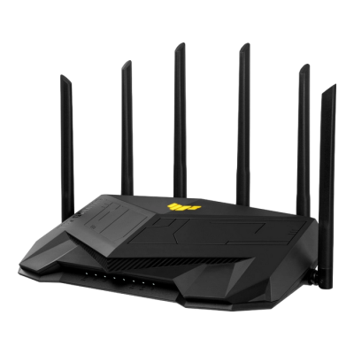 Wi-Fi 6 Dual Band ASUS TUF Gaming Router "TUF-AX6000", 6000Mbps, OFDMA, 4xGbit, 1x2.5Gbit, 2.5Gbit WAN, USB3.0, Aura RGB