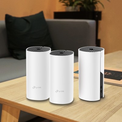 Whole-Home Mesh Dual Band Wi-Fi AC System TP-LINK, "Deco M4(3-pack)", 1200Mbps, MU-MIMO, Gbit Ports