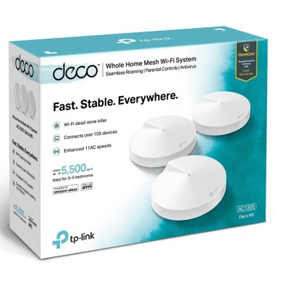 Whole Home Mesh WiFi System TP-LINK "Deco M5 3-Pack", AC1300 Dual Band