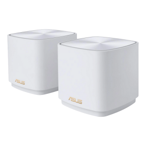 Whole-Home Mesh Dual Band Wi-Fi 6 System ASUS, "ZenWiFi AX Mini XD4 (2-Pack)", 1800Mbps, MIMO, Gbit Ports, White