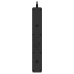 Surge Protector   6 Sockets,  3.0m,  Sven "SF-06E", Black, flame-retardant material
