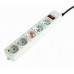 Surge  Protector Gembird SPG3-B-6C, 5 Sockets, 1.8m, up to 250V AC, 16 A, safety class IP20, Grey