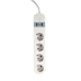 Smart power strip  Gembird TSL-PS-S4U-01-W, 4 sockets, 1.5 m, with USB charger 2x USB Type-A, 1x USB Type-C, white
