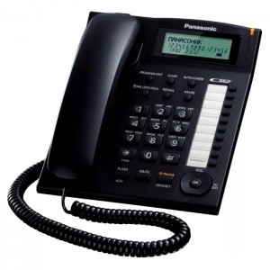 Telephone Panasonic KX-TS2388UAB, Black, LCD, AOH, Caller ID, Sp-phone