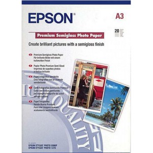 A3 EPSON Premium Semigloss Photo Paper, 20 Sheets, C13S041334