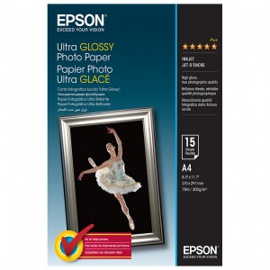 A4 EPSON Ultra Glossy Photo Paper A4 (300 g/m2) 15 sheets C13S041927