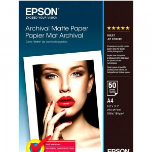 A4 189g 50p Epson Archival Matter Paper
