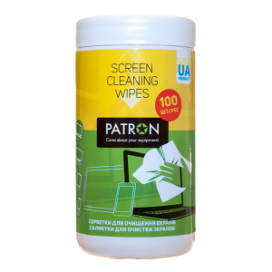 Cleaning wipes for screens  PATRON "F3-027",  Tube 100 pcs.