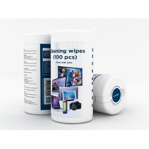  Cleaning wipes for screens with Alcohol Gembird "CK-AWW100-01", Tube 100 pcs.