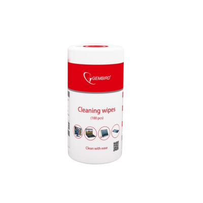  Cleaning wipes for office equipment Gembird "CK-WW100-01", Tube 100 pcs. NOT for screens.
