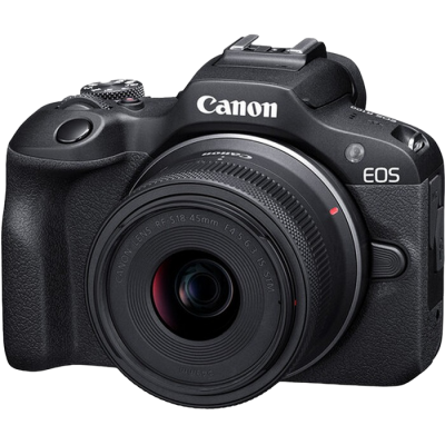 DC Canon EOS R100 Black & RF-S 18-45mm f/4.5-6.3 IS STM & RF-S 55-210mm f/5-7.1 IS STM KIT