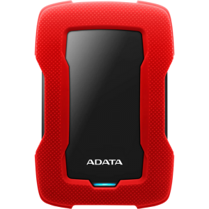 1.0TB (USB3.1) 2.5" ADATA HD330 Anti-Shock External Hard Drive, Red (AHD330-1TU31-CRD)