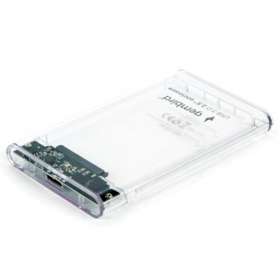 2.5" SATA HDD External Case (USB 3.0),  Transparent plastic, 9.5 mm, Gembird "EE2-U3S9-6"