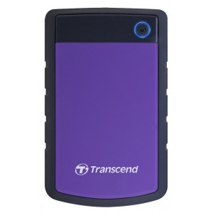 4.0TB (USB3.1) 2.5" Transcend "StoreJet 25H3P", Purple, Rubber Anti-Shock, One Touch Backup