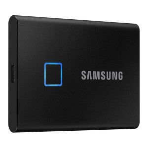 .500GB (USB3.2/Type-C) Samsung Portable SSD T7 Touch, FP ID, Black (85x57x8mm, 58g, R/W:1050MB/s)
