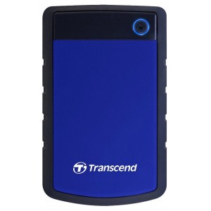 4.0TB (USB3.1) 2.5" Transcend "StoreJet 25H3B", Navy Blue, Rubber Anti-Shock, One Touch Backup