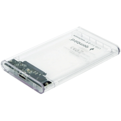 2.5" SATA HDD External Case (USB 3.0),  Transparent plastic, 9.5 mm, Gembird "EE2-U3S9-6"