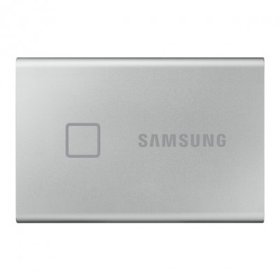 1.0TB (USB3.2/Type-C) Samsung Portable SSD T7 Touch, FP ID, Silver (85x57x8mm, 58g, R/W:1050MB/s)