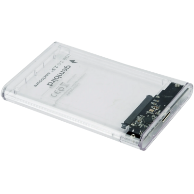 2.5" SATA HDD External Case (USB 3.0),  Transparent plastic, 9.5 mm, Gembird "EE2-U3S9-6"