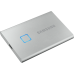 1.0TB (USB3.2/Type-C) Samsung Portable SSD T7 Touch, FP ID, Silver (85x57x8mm, 58g, R/W:1050MB/s)