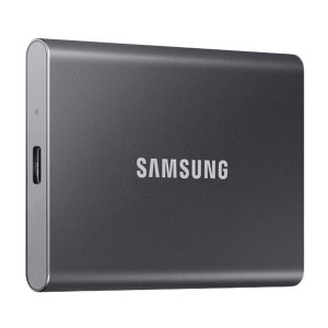 2.0TB (USB3.2/Type-C) Samsung Portable SSD T7 , Grey (85x57x8mm, 58g, R/W:1050/1000MB/s)