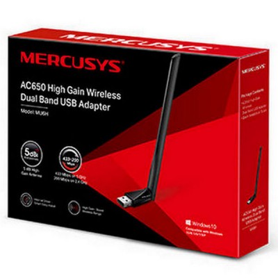 USB AC650  High Gain Wireless Dual Band  MERCUSYS "MU6H", 650Mbps