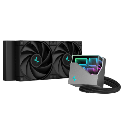 AIO Liquid Cooling Deepcool "LT520" (<32.9dBA, 85.85CFM, 2x120mm, ARGB LED, 1504g.)