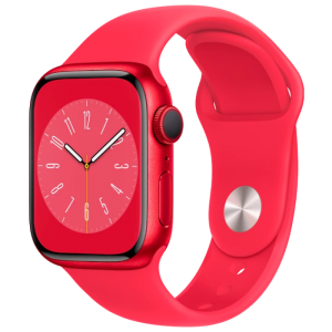 Apple Watch Series 8 GPS, 45mm (PRODUCT)RED Aluminium Case with (PRODUCT)RED Sport Band, MNP43
