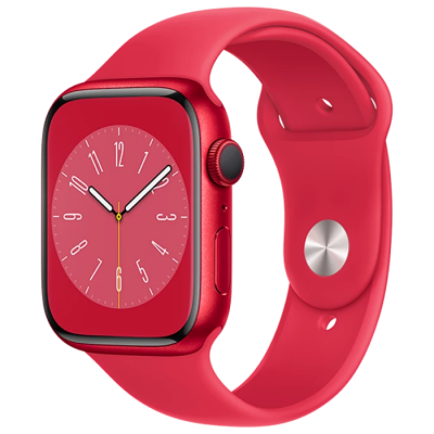 Apple Watch Series 8 GPS, 41mm (PRODUCT)RED Aluminium Case with (PRODUCT)RED Sport Band, MNP73