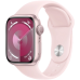 Apple Watch Series 9 GPS, 41mm Pink Aluminium Case with Light Pink Sport Band - S/M, MR933