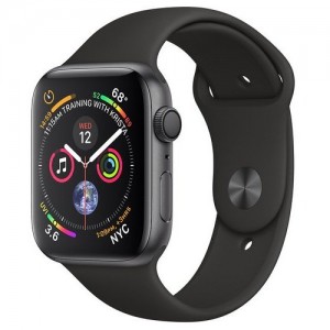 Apple Watch SE 44mm Aluminium Case With Black Sport Band, MYDT2 GPS, Space Grey