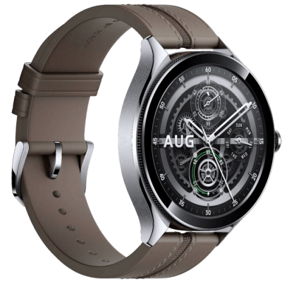 Xiaomi Watch 2 Pro - Bluetooth® Silver Case with Brown Leather Strap