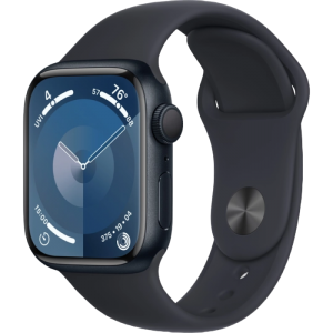 Apple Watch Series 9 GPS, 41mm Midnight Aluminium Case with Midnight Sport Band - S/M, MR8W3QI