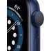 Apple Watch Series 6 GPS, 40mm Aluminum Case with Deep Navy Sport Band, MG143 GPS, Blue