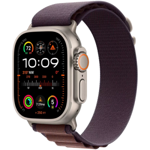 Apple Watch Ultra 2 GPS + Cellular 49mm Titanium Case with Indigo Alpine Loop - Large,  MREW3
