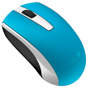 Wireless Mouse Genius ECO-8100, Optical, 800-1600 dpi, 3 buttons, Ambidextrous, Rechar., Blue