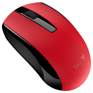 Wireless Mouse Genius ECO-8100, Optical, 800-1600 dpi, 3 buttons, Ambidextrous, Rechar., Red