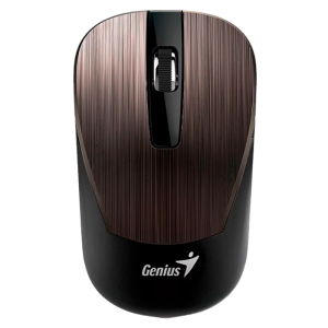 Wireless Mouse Genius NX-7015, Optical, 800-1600 dpi, 3 buttons, Ambidextrous,BlueEye,1xAA,Chocolate