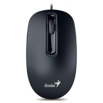 Mouse Genius DX-130, Optical, 1000 dpi, 3 buttons, Ambidextrous, Black, USB