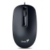 Mouse Genius DX-130, Optical, 1000 dpi, 3 buttons, Ambidextrous, Black, USB