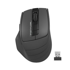 Wireless Mouse A4Tech FG30S Silent, 1000-2000 dpi, 6 buttons, Ergonomic, 1xAA, Grey