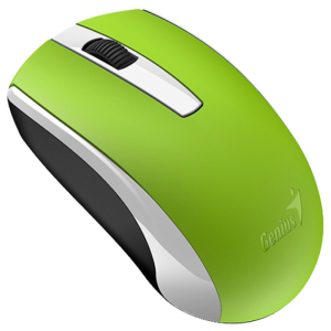 Wireless Mouse Genius ECO-8100, Optical, 800-1600 dpi, 3 buttons, Ambidextrous, Rechar., Green