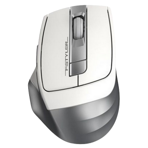 Wireless Mouse A4Tech FG35, Optical, 1000-2000 dpi, 6 buttons, Ergonomic, 1xAA, White/Silver, USB
