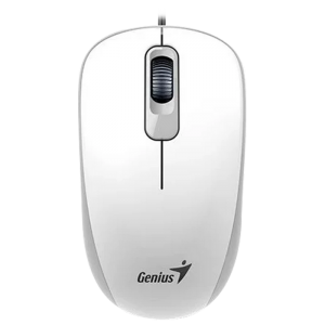 Mouse Genius DX-110, Optical, 1000 dpi, 3 buttons, Ambidextrous, White, USB