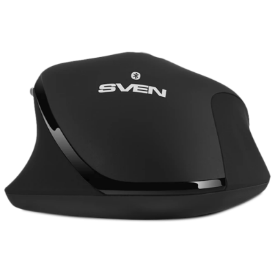 Wireless Mouse SVEN RX-590SW, Optical, 800-1600 dpi, 7 buttons,Ergonomic, 400 mAh, BT/2.4 Ghz, Black