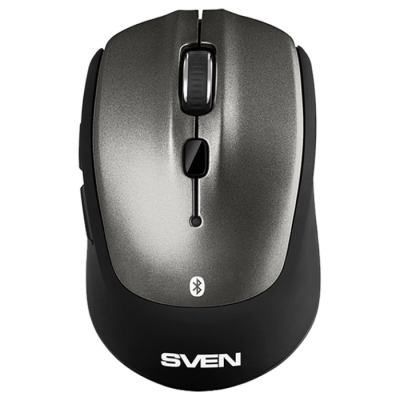 Wireless Mouse SVEN RX-585SW Silent, Optical, 1000-1600 dpi, 6 buttons, Ambidextrous,BT+2.4Ghz, Grey