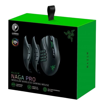 Wireless Gaming Mouse Razer Naga Pro, 20k dpi, 20 buttons, 50G, 650IPS, Opt.SW, 117g, 2.4gHz/BT