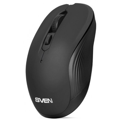 Wireless Mouse SVEN RX-560SW, Silent,  Optical, 800-1600 dpi, 6 buttons, Ergonomic, 1xAA, Black