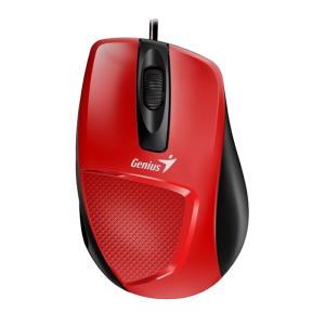 Mouse Genius DX-150X, Optical, 1000 dpi, 3 buttons, Ergonomic, Red, USB